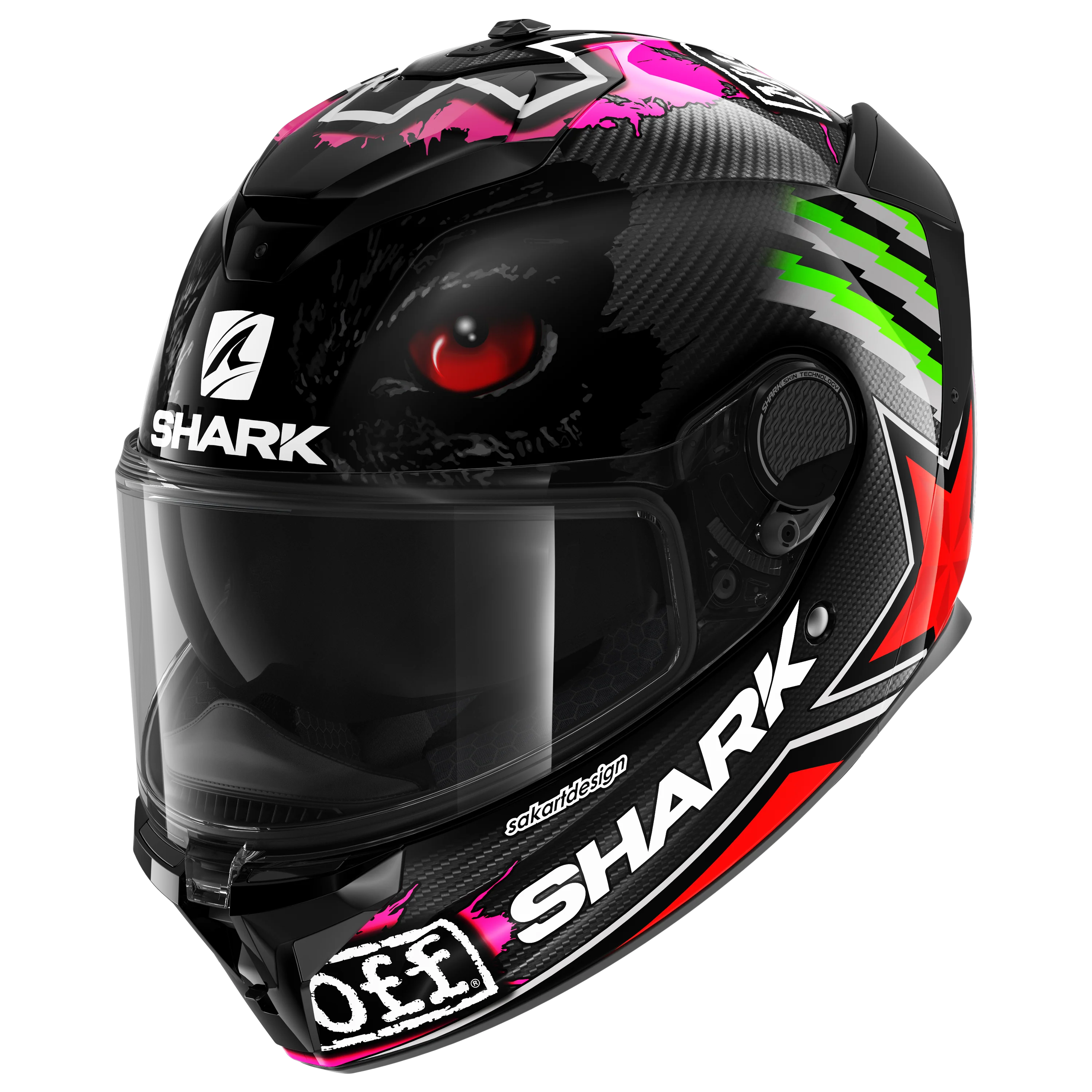 SPARTAN GT CARBON REPLICA REDDING Carbon Red Green